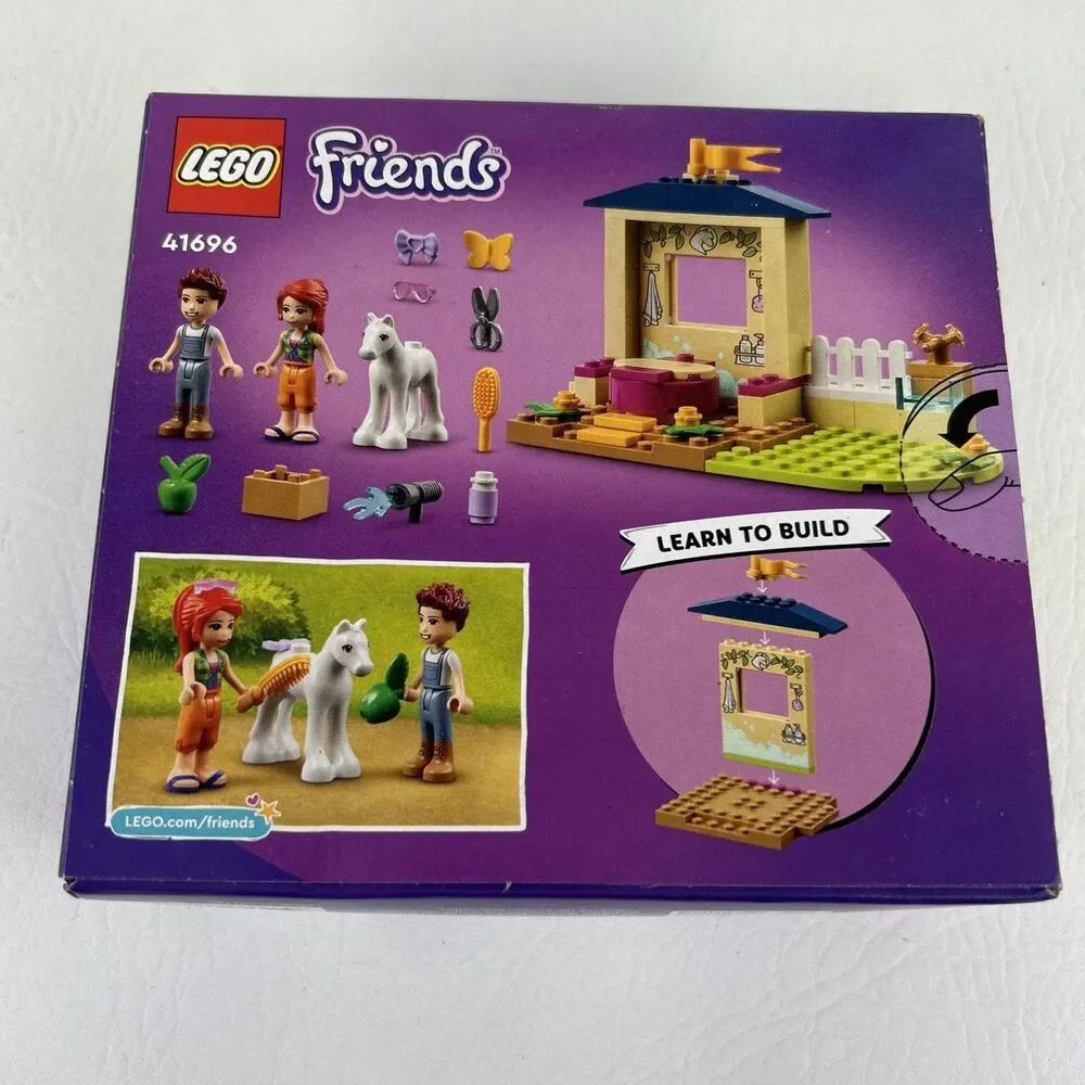 LEGO Friends 41696 Pony Washing Stable Building Toy Figures Horse Mia Daniel New